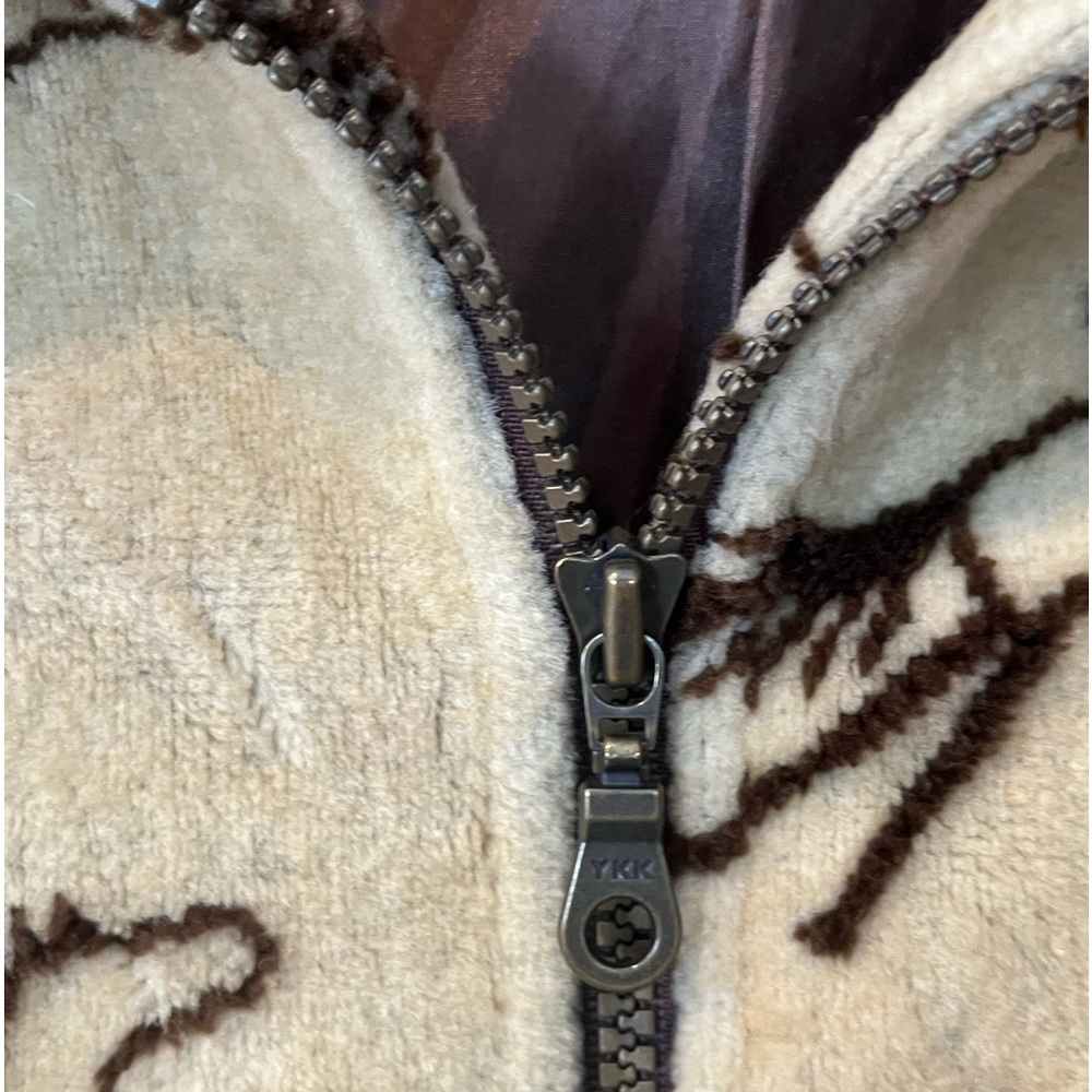 Tsunami primitive horse western pattern equestrian fleece zip jacket - Picture 2 of 7